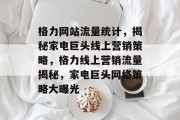 格力网站流量统计，揭秘家电巨头线上营销策略，格力线上营销流量揭秘，家电巨头网络策略大曝光
