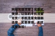网站充值流量，实惠又便捷，让你的手机流量无忧！手机流量充值新选择，实惠便捷，无忧流量体验！