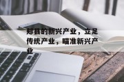 郏县的新兴产业,立足传统产业,瞄准新兴产业