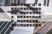 网站开发领域广阔，探索可以开发的多种类型网站，网站开发领域全景，探索多样化网站类型，网站开发全景图，多样化网站类型深度探索