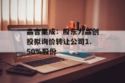 晶合集成:股东力晶创投拟询价转让公司1.50%股份 晶合集成:股东力晶创投拟询价转让公司1.50%股份