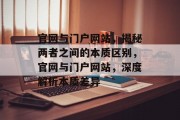 官网与门户网站，揭秘两者之间的本质区别，官网与门户网站，深度解析本质差异