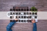新网站免费获取流量的五大秘诀，助你快速崛起！五大流量秘籍，新网站快速崛起攻略