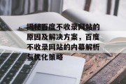 揭秘百度不收录网站的原因及解决方案，百度不收录网站的内幕解析与优化策略
