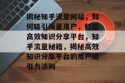 揭秘知乎流量网站，如何吸引海量用户，打造高效知识分享平台，知乎流量秘籍，揭秘高效知识分享平台的用户吸引力法则