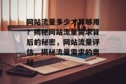 网站流量多少才算够用？揭秘网站流量需求背后的秘密，网站流量评估，揭秘流量需求的奥秘