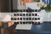 揭秘网站流量分成模式，如何实现共赢发展，网站流量分成模式解析，共赢发展的秘密之道