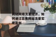 揭秘网络流量经济，如何通过出售网站流量实现盈利