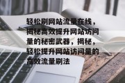 轻松刷网站流量在线，揭秘高效提升网站访问量的秘密武器，揭秘，轻松提升网站访问量的高效流量刷法
