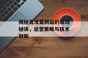 揭秘高流量网站的成功秘诀,运营策略与技术创新 揭秘高流量网站的成功秘诀,运营策略与技术创新