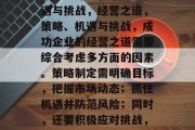 帮企业赚钱,策略、机遇与挑战,经营之道,策略、机遇与挑战,成功企业的经营之道需要综合考虑多方面的因素。策略制定需明确目标,把握市场动态;抓住机遇并防范风险;同时,还要积极应对挑战,不断提升自身实力。 帮企业赚钱,策略、机遇与挑战,经营之道,策略、机遇与挑战,成功企业的经营之道需要综合考虑多方面的因素。策略制定需明确目标,把握市场动态;抓住机遇并防范风险;同时,还要积极应对挑战,不断提升自身实力。