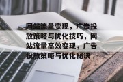 网站流量变现，广告投放策略与优化技巧，网站流量高效变现，广告投放策略与优化秘诀