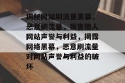 揭秘网站刷流量黑幕，恶意刷流量，损害他人网站声誉与利益，揭露网络黑幕，恶意刷流量对网站声誉与利益的破坏