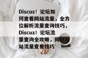 Discuz！论坛如何查看网站流量，全方位解析流量查询技巧，Discuz！论坛流量查询全攻略，揭秘网站流量查看技巧