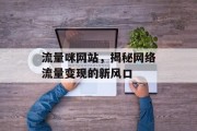 流量咪网站,揭秘网络流量变现的新风口 流量咪网站,揭秘网络流量变现的新风口