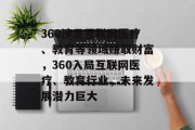 360涉足互联网医疗、教育等领域赚取财富,360入局互联网医疗、教育行业,未来发展潜力巨大 360涉足互联网医疗、教育等领域赚取财富,360入局互联网医疗、教育行业,未来发展潜力巨大
