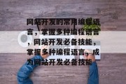 网站开发的常用编程语言，掌握多种编程语言，网站开发必备技能，掌握多种编程语言，成为网站开发必备技能