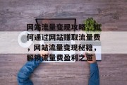 网站流量变现攻略，如何通过网站赚取流量费，网站流量变现秘籍，解锁流量费盈利之道