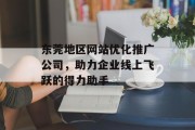 东莞地区网站优化推广公司,助力企业线上飞跃的得力助手 东莞地区网站优化推广公司,助力企业线上飞跃的得力助手