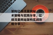 架构亿级流量网站，技术策略与实践分享，亿级流量网站架构实战攻略分享