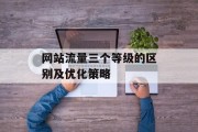 网站流量三个等级的区别及优化策略 网站流量三个等级的区别及优化策略