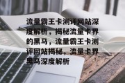流量霸王卡测评网站深度解析，揭秘流量卡界的黑马，流量霸王卡测评网站揭秘，流量卡界黑马深度解析