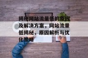 揭秘网站流量低的原因及解决方案，网站流量低揭秘，原因解析与优化策略