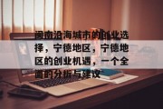 闽南沿海城市的创业选择,宁德地区,宁德地区的创业机遇,一个全面的分析与建议 闽南沿海城市的创业选择,宁德地区,宁德地区的创业机遇,一个全面的分析与建议
