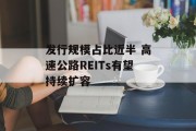 发行规模占比近半 高速公路REITs有望持续扩容 发行规模占比近半 高速公路REITs有望持续扩容