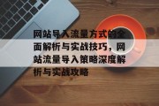 网站导入流量方式的全面解析与实战技巧，网站流量导入策略深度解析与实战攻略