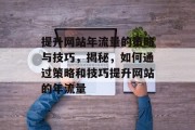 提升网站年流量的策略与技巧，揭秘，如何通过策略和技巧提升网站的年流量