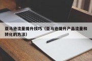 亚马逊流量提升技巧（亚马逊提升产品流量和转化的方法）