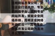 昆明网站开发公司，助力企业打造高效、专业的网络平台，昆明专业网站开发，赋能企业网络升级，昆明企业网络升级首选——昆明专业网站开发公司助力高效平台搭建