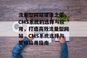流量型网站建设之道，CMS系统的选择与应用，打造高效流量型网站，CMS系统选择与策略应用指南