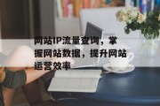 网站IP流量查询,掌握网站数据,提升网站运营效率 网站IP流量查询,掌握网站数据,提升网站运营效率