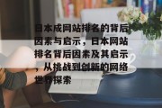 日本成网站排名的背后因素与启示，日本网站排名背后因素及其启示，从挑战到创新的网络世界探索