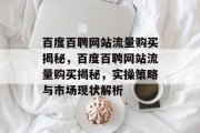 百度百聘网站流量购买揭秘,百度百聘网站流量购买揭秘,实操策略与市场现状解析 百度百聘网站流量购买揭秘,百度百聘网站流量购买揭秘,实操策略与市场现状解析