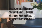 创新与挑战，创新驱动下的未来挑战，创新驱动，面对未来的挑战，如何找到新的突破点？