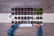 拼多多看流量网站，揭秘电商流量背后的秘密，电商流量密码，拼多多深度揭秘流量网站秘密