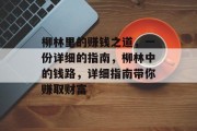 柳林里的赚钱之道,一份详细的指南,柳林中的钱路,详细指南带你赚取财富 柳林里的赚钱之道,一份详细的指南,柳林中的钱路,详细指南带你赚取财富