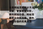 自用网站流量统计方法详解，掌握数据分析，提升网站价值，网站流量统计分析攻略，提升网站价值的实用方法