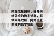 网站流量简称，提升网络效应的数字钥匙，解锁网络效应，网站流量简称的数字钥匙
