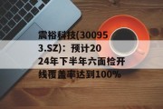 震裕科技(300953.SZ):预计2024年下半年六面检开线覆盖率达到100% 震裕科技(300953.SZ):预计2024年下半年六面检开线覆盖率达到100%
