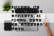 ASP公司网站，打造专业形象，提升企业竞争力的关键平台，ASP公司网站，塑造专业形象，助力企业竞争力升级平台