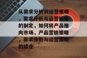 从需求分析到运营策略，需求分析与运营策略的制定，如何将产品推向市场，产品营销策略，需求分析与运营策略的结合