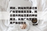 揭秘,网站如何通过推广和营销提高流量,揭示提升网站流量的神秘魔法,从推广与营销到用户体验优化 揭秘,网站如何通过推广和营销提高流量,揭示提升网站流量的神秘魔法,从推广与营销到用户体验优化