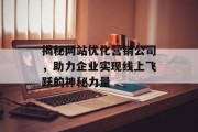 揭秘网站优化营销公司,助力企业实现线上飞跃的神秘力量 揭秘网站优化营销公司,助力企业实现线上飞跃的神秘力量