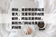 揭秘，目前哪些网站流量大，流量背后的秘密解析，网站流量揭秘，解析热门网站流量背后的秘密