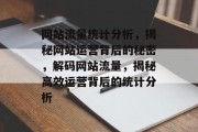 网站流量统计分析，揭秘网站运营背后的秘密，解码网站流量，揭秘高效运营背后的统计分析