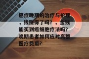癌症晚期的治疗与护理，钱赚得了吗？，金钱能买到癌细胞疗法吗？晚期患者如何应对高额医疗费用?